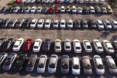 Stand Car Blue Showroom